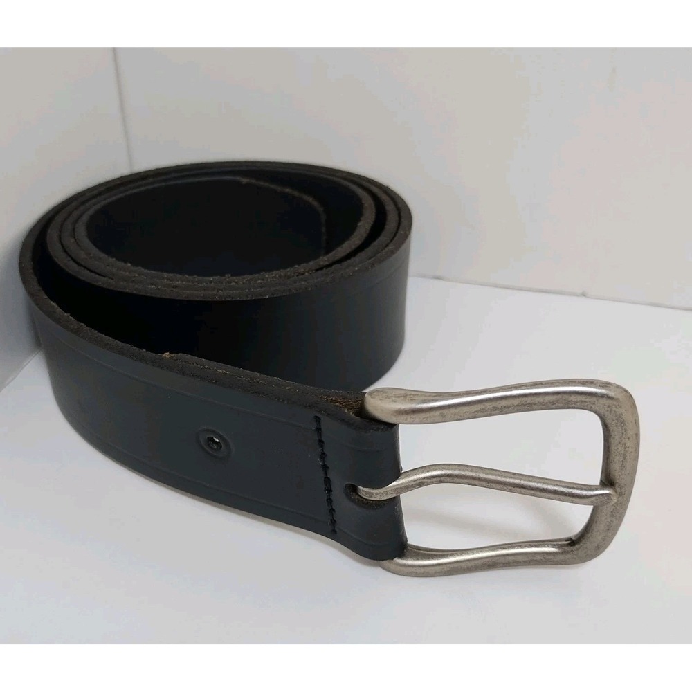 Wrangler Men's Stitch‎ Adjustable Leather Belt Black Size 38 Width 1.5 Inch